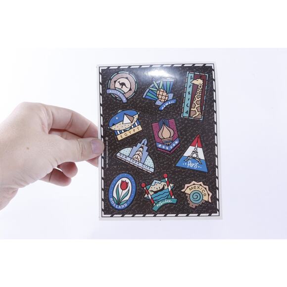 Tourism, Countries, Cities, Symbols, Sticker Sheet, Hallmark, 1990, Gepgraphy, P - Picture 1 of 1